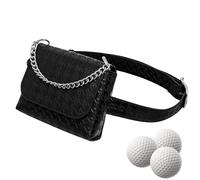 Riñonera de Golf,Riñonera de Pelota de Golf - Riñonera de Cuero PU tee de Golf portátil | Accesorios de Golf Almacenamiento práctico de Bolas de Gran Capacidad para golfistas
