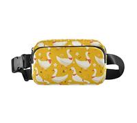 Riñonera de gran capacidad con diseño de dinosaurio con correa ajustable para viajes, gimnasio y trabajo, Bonito cartoo de ganso, 1 Size