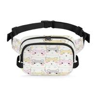 Riñonera de hámsters para mujeres, hombres, niñas, niños, niñas, niños, hámsteres, bonita riñonera tela para correr, deportes, senderismo, bolsa de cinturón, color, XL, Organizador de bolsas infantil