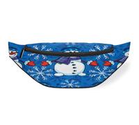 Riñonera de invierno con diseño de muñeco de nieve para hombres, mujeres, niños, niñas, niños, Navidad, copos de nieve, riñonera deportiva, senderismo, correr, bolsa de cinturón, color, M, Organizador