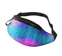 Riñonera de lentejuelas con purpurina para correr, senderismo, viajes, entrenamiento, pasear al perro, deportes, pesca, riñonera, Black, Talla única