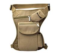 Riñonera de Lona con caída en la Pierna para Hombres y Mujeres, táctica, Militar, Motocicleta, Ciclismo, Escalada, Bolsillo para el Muslo, Caqui