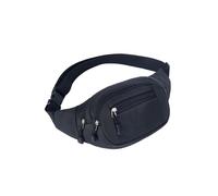 Riñonera de lona impermeable, multifuncional, para hombre y mujer, moderna y deportiva, color negro.