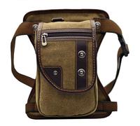 Riñonera de lona para motocicleta, ciclismo, para hombres y mujeres, viajes, al aire libre, táctica, caza, senderismo, escalada, muslo, riñonera, Marrón, Ciclismo, al aire libre