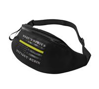 Riñonera De Marcha Casual Bolso De Cintura Hagamos Que Estados Unidos Vuelva A Ser Desafiante Ajustable Riñoneras De Cintura para Entrenamiento Escalada Senderismo 14X35Cm