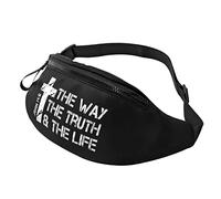 Riñonera De Marcha El Camino, La Verdad, La Vida Juan 14 6 Libros Versículo Cristianismo Fe Casual Bolsos De Gimnasio Ajustable Riñoneras Mujer Para Entrenamiento Viajar Senderismo 14X35Cm