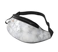 Riñonera de mármol negro claro para correr, senderismo, viajes, entrenamiento, pasear al perro, deportes, pesca, riñonera, Black, Talla única