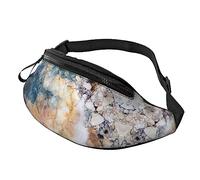 Riñonera de mármol para correr, senderismo, viajes, entrenamiento, pasear al perro, deportes, pesca, riñonera, Black, Talla única