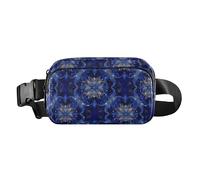 Riñonera de moda azul real con estrellas brillantes para hombres y mujeres, pequeña bolsa cruzada con correa ajustable para ciclismo, senderismo, gimnasio, azul rey (Stars Glittering Royal Blue), 1