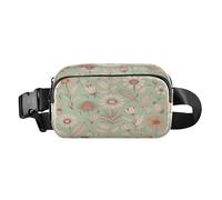 Riñonera de moda con cierre para hombres y mujeres, retro de los años 70 margaritas, bolsa de viaje con correa ajustable, resistente al agua para viajes, día festivo, correr