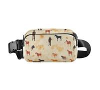 Riñonera de moda con correa ajustable para senderismo, Western Cowboy Boots Cowboy Vast Desert, 1 size