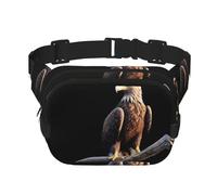 Riñonera de moda con diseño de águila en una rama, unisex, bolsa de mensajero deportiva de viaje
