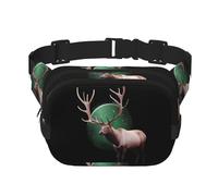 Riñonera de moda con diseño de alce de Northern Lights, unisex, bolsa de mensajero deportiva de viaje