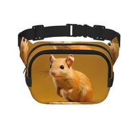 Riñonera de moda con diseño de musaraña de elefante, unisex, bolsa de mensajero deportiva, color negro, talla única