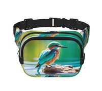 Riñonera de moda con diseño de pájaro laguna, unisex, bolsa de mensajero deportiva de viaje