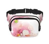 Riñonera de moda con diseño de papel de fragmento de color, bolsa de mensajero unisex para viajes y deportes