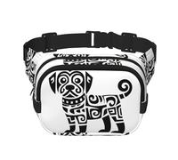 Riñonera de moda con diseño de perro articulado, unisex, bolsa de mensajero deportiva de viaje