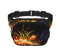 Riñonera de moda con diseño de pez payaso de neón, unisex, bolsa de mensajero deportiva de viaje