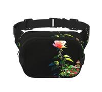 Riñonera de moda con diseño de rosas de Dictadura, unisex, bolsa de mensajero deportiva de viaje