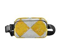 Riñonera de moda con diseño de tablero de ajedrez amarillo con fondo blanco para mujeres y hombres, mini cinturón de pecho con correa ajustable para entrenamiento, correr, senderismo, Fondo blanco con