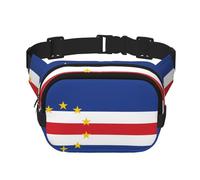 Riñonera de moda con estampado de bandera de Cabo Verde, bolsa de mensajero unisex, riñonera de viaje de moda