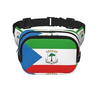Riñonera de moda con estampado de bandera de Guinea Ecuatorial, bolsa de mensajero unisex, riñonera de viaje de moda, color negro, talla única