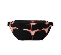 Riñonera de moda con estampado de bolas de pickleball, ideal para viajes, correr, senderismo, ciclismo y mucho más, rosa (flamingo), Talla única