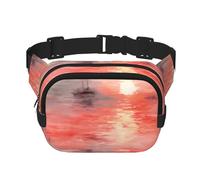 Riñonera de moda con estampado de crucero de acuarela, bolsa de mensajero unisex, riñonera de viaje de moda