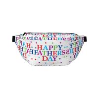 Riñonera de moda con estampado de dinosaurios, ideal para viajes, correr, senderismo, ciclismo y mucho más, Estrellas y Feliz Día del Padre, Talla única