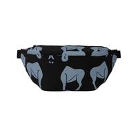 Riñonera de moda con estampado de flores rojas para mujeres y hombres, bolsa bandolera con bolsillos con cremallera, gran capacidad, Signo del zodiaco Ram, Talla única