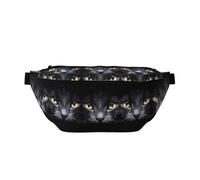 Riñonera de moda con estampado de linternas voladoras chinas para mujeres y hombres, bolsa bandolera con bolsillos con cremallera, gran capacidad, Gatos, Talla única