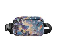 Riñonera de moda con fragmentos de vidrio de arte abstracto para mujeres, hombres, adolescentes, bolsa de pecho multiusos con correa ajustable para compras, deportes y trabajo