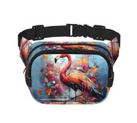 Riñonera de moda con patrón de flamencos coloridos, bolsa de mensajero unisex para viajes
