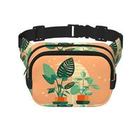 Riñonera de moda con patrón de tortuga verde, unisex, bolsa de mensajero deportiva de viaje, color negro, talla única
