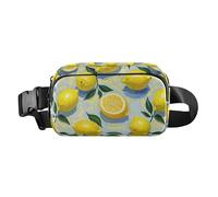 Riñonera de moda con pintura al óleo con limón amarillo, bolsa cruzada para mujeres y hombres, pequeña bolsa de pecho con correa ajustable para viajes, compras, correr