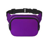 Riñonera de moda estampada de color morado oscuro, bolsa de mensajero unisex, riñonera de viaje de moda, negro, talla única