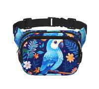 Riñonera de moda impresa con ilustración de loro, bolsa de mensajero unisex, riñonera de viaje de moda