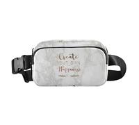 Riñonera de moda para hombres y mujeres, impermeable, con correa ajustable, para viajes, vacaciones, correr, mármol felicidad, Felicidad de mármol, talla única, Informal