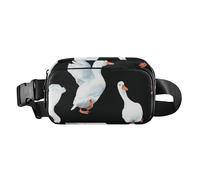 Riñonera de moda para hombres y mujeres, riñonera pequeña con correa ajustable para ciclismo, senderismo, gimnasio, pueblo, patos pekinés, Duck Village Pekin Ducks, talla única, Informal