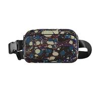 Riñonera de moda para mujeres, hombres, adolescentes, pequeña riñonera para correr con correa ajustable para entrenamiento, correr, senderismo, patrón de arte de mármol, Patrón artístico de mármol,