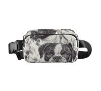 Riñonera de moda robusta con perros pastores australianos blancos para hombres y mujeres, mini bolsa de pecho con correa ajustable, bolsas deportivas cruzadas para viajes, compras, correr, 13, 1 Size