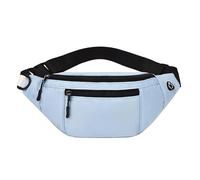 Riñonera de moda simple y multifuncional para salir, de tela Oxford, riñonera para correr, con correa ajustable, Azul/claro, 34X9X13CM, Deporte casual
