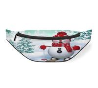 Riñonera de muñeco de nieve de Navidad para mujeres, hombres, niñas, niños, muñeco de nieve, árbol de nieve, copo de nieve, riñonera, riñonera, bolsa de cinturón para viajes, deportes, correr, color,