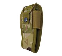 Riñonera de nailon con clips seguros, soporte de radio para senderismo, camping, almacenamiento de equipo al aire libre, soporte de comunicación al aire libre, Camuflaje a