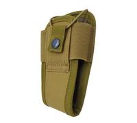 Riñonera de nailon con clips seguros, soporte de radio para senderismo, camping, almacenamiento de equipo al aire libre, soporte de comunicación al aire libre, Khaki