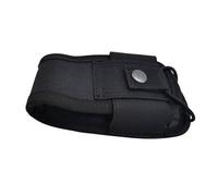 Riñonera de nailon con clips seguros, soporte de radio para senderismo, camping, almacenamiento de equipo al aire libre, soporte de comunicación al aire libre, Black