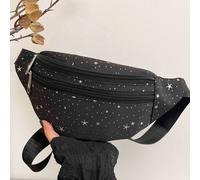 Riñonera de nailon para mujer, bolso corporal pequeño, moderno y , versión corporal de un solo , , fácil de imprimir, moda estrellada versátil, gran capacidad, , para viajes y compras