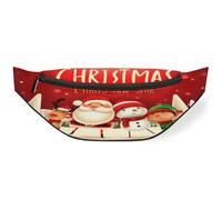 Riñonera de Navidad para hombres, mujeres, niños, niñas, niños, Navidad, Papá Noel, muñeco de nieve, riñonera deportiva, senderismo, correr, bolsa de cinturón, color, M, Organizador de bolsas