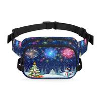 Riñonera de Navidad para mujeres, hombres, niñas, niños, árbol de Navidad, muñeco de nieve, riñonera para correr, deportes, senderismo, bolsa de cinturón, color, XL, Organizador de bolsas
