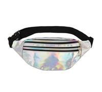 Riñonera de neón de Moda Reflectante - Riñonera con Compartimento de Correa Ajustable para el Hombro - Riñonera Impermeable con Cremallera, Adecuada para Viajes Deportivos al Aire Libre
